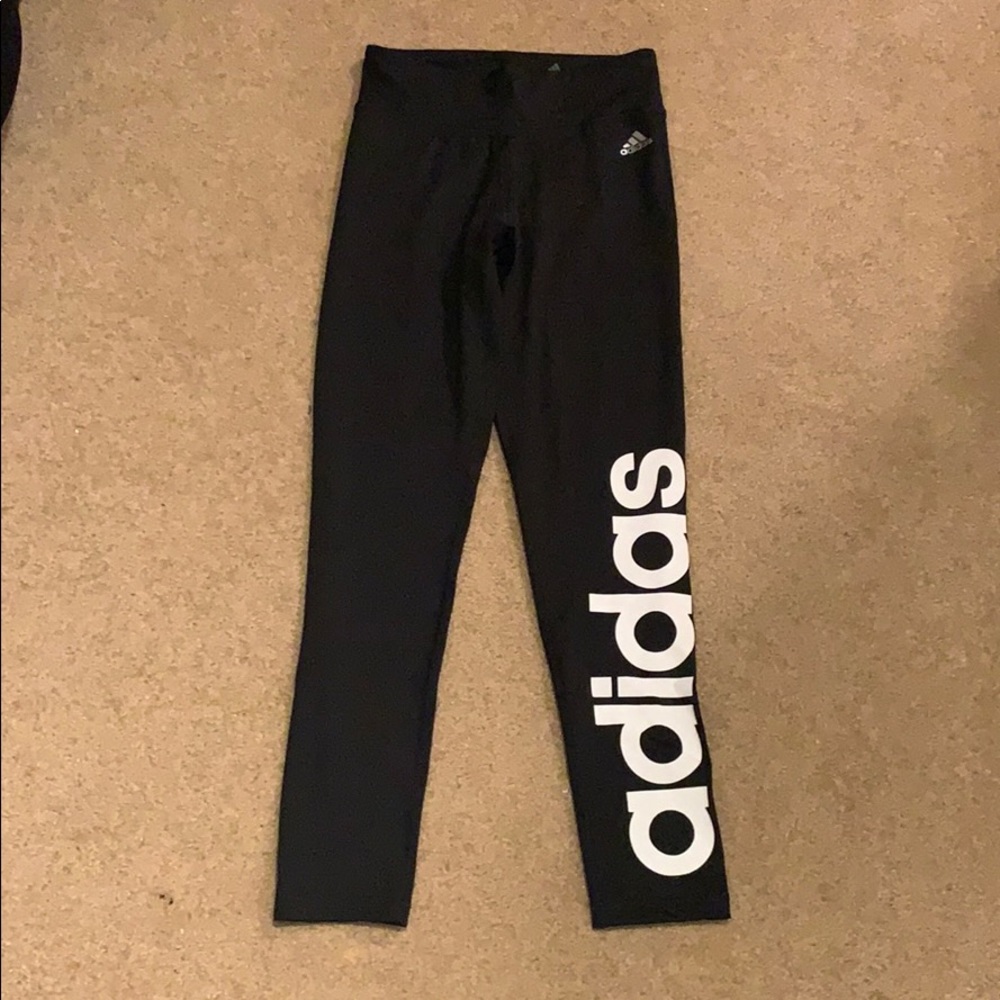 Adidas black workout leggings